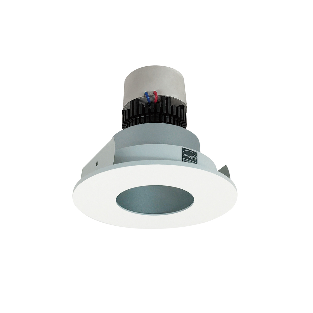 4" Pearl LED Round Pinhole Retrofit, 1000lm / 12W, 3000K, Haze Pinhole / Matte Powder White