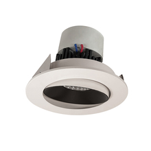 Nora NPR-4RCCDXBW - 4" Pearl LED Round Adjustable Cone Retrofit, 800lm / 12W, Comfort Dim, Black Reflector / White