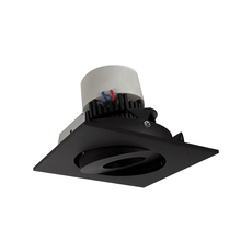Nora NPR-4SG30XBB - 4" Pearl LED Square Adjustable Gimbal Retrofit, 1000lm / 12W, 3000K, Black Finish
