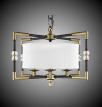 American Brass & Crystal CH3702-32G-36G-ST-PG - 4 Light Magro Drum Shade Chandelier