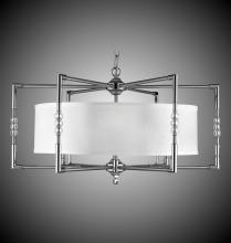 American Brass & Crystal CH3704-35S-ST-GL - 6 Light Magro Drum Shade Chandelier