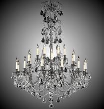 American Brass & Crystal CH9866-A-10G-PI - 6+18 Light Sterling Chandelier