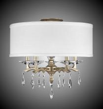 American Brass & Crystal FM5622-G-32G-ST-GL - 19 inch Kaya Drum Flush Mount