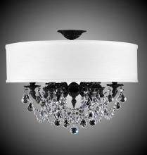 American Brass & Crystal FM6521-A-02G-ST-PG - 6 Light Llydia Semi Flush