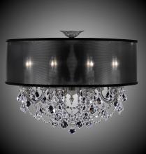 American Brass & Crystal FM6541-ATK-21S-ST-GL - 8 Light Llydia Semi Flush