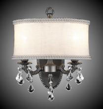 American Brass & Crystal WS6532-A-05S-ST-GL - 2 Light Llydia Wall Sconce