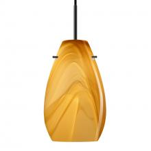 Besa Lighting 1JC-4126HN-LED-BK - Besa Pera 9 LED Pendant Honey Black 1x9W LED