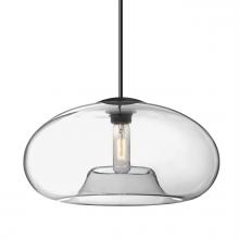 Besa Lighting 1JC-BANA15CL-EDIL-BK - Besa Pendant Bana 15 Black Clear 1x8W LED Filament