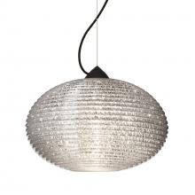 Besa Lighting 1KX-4912GL-LED-BK - Besa Pape 10 Pendant 1Kx Glitter Black 1x9W LED