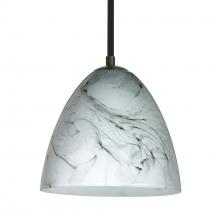 Besa Lighting 1TT-4470MG-LED-BK - Besa Vila LED Pendant Marble Grigio Black 1x9W LED