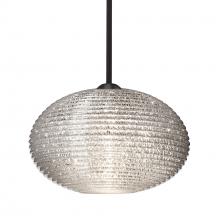 Besa Lighting 1TT-4912GL-LED-BK - Besa Pendant Pape 10 Black Glitter 1x9W LED