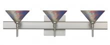 Besa Lighting 3SW-550493-SN-SQ - Besa Wall With SQ Canopy Swirl Satin Nickel Dicro Swirl 3x40W G9