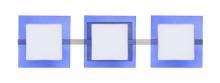 Besa Lighting 3WS-773592-SN - Besa Wall Alex Satin Nickel Opal/Blue 3x50W G9