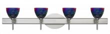 Besa Lighting 4SW-1858DW-SN - Besa Divi Wall 4SW Black Dicro Wavy Satin Nickel 4x40W G9