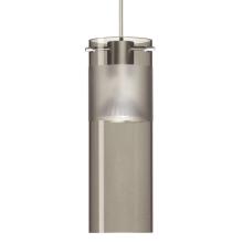 Besa Lighting X-6527ES-LED-SN - Besa, Scope 7 Cord Pendant for Multiport Canopy, Smoke/Frost, Satin Nickel Finish, 1x5W LED
