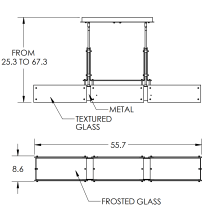Hammerton PLB0026-0C-BS-BG-001-L1 - Urban Loft Trestle Linear - 55-Inch (LED)