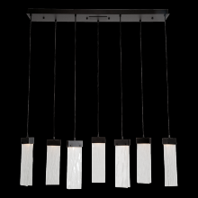 Hammerton PLB0042-07-HB-BG-C01-L1 - Parallel Glass Linear 7pc Multi-Pendant