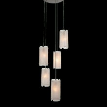Hammerton CHB0044-11-BS-BG-C01-E2 - Textured Glass Round 11pc Multi-Pendant