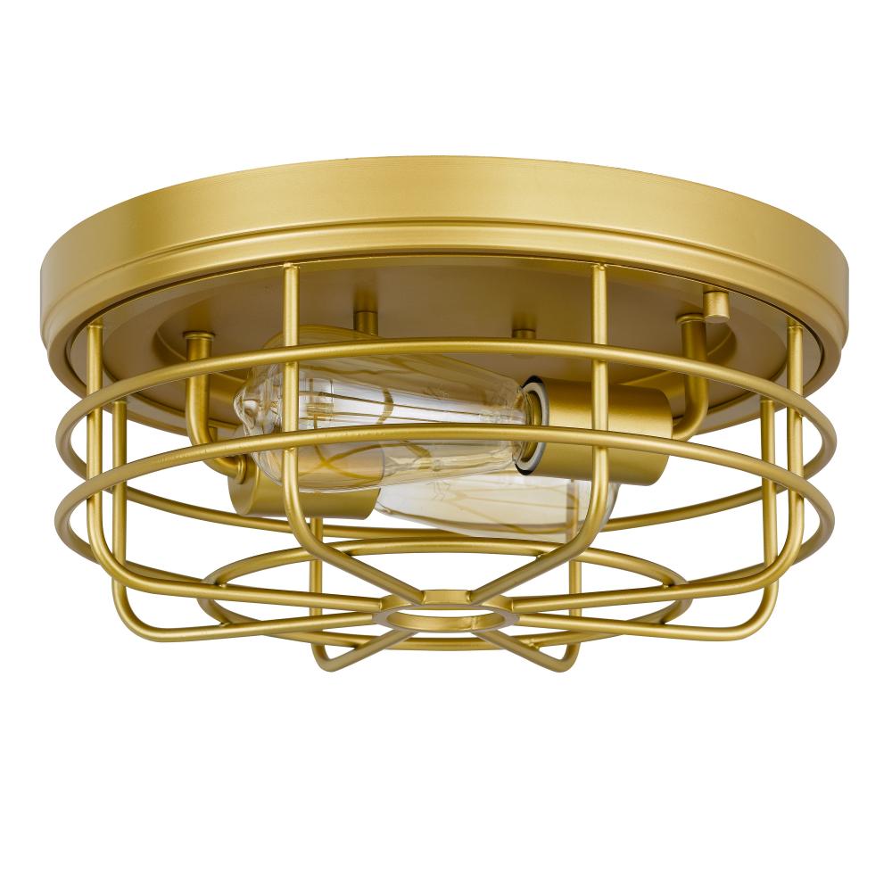 Emerson 2-Light Luxury Gold Finish Flush Mount 13“ X 13” X 5.5“