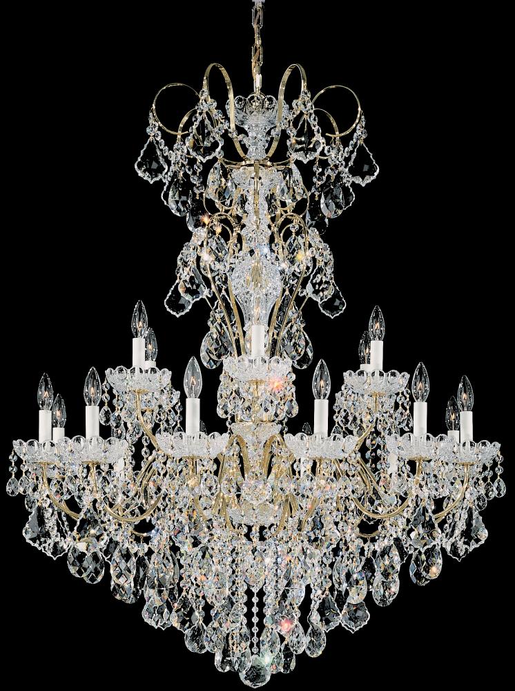 New Orleans 18 Light 120V Chandelier in Heirloom Bronze with Radiance Crystal
