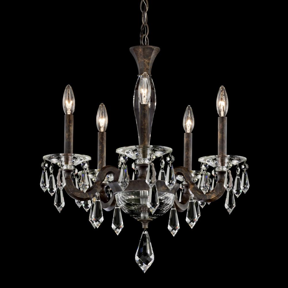 Napoli 5 Light 120V Chandelier in Heirloom Bronze with Radiance Crystal