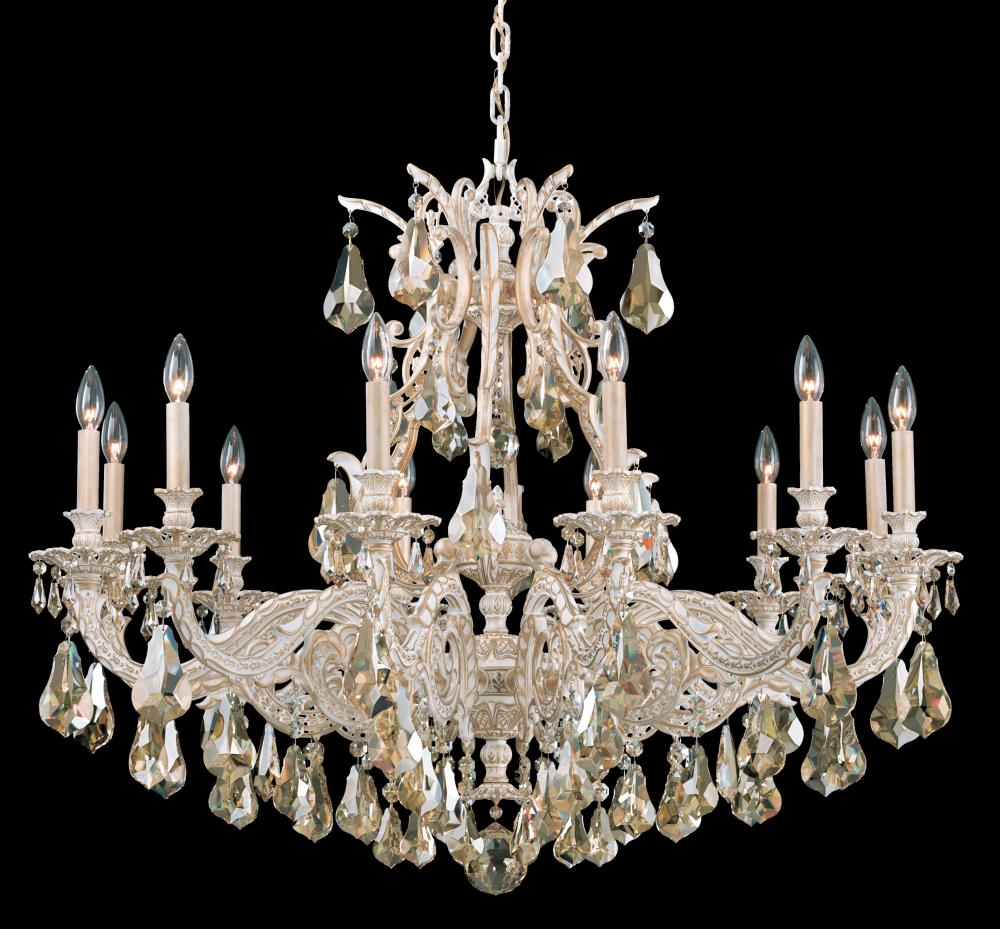 Sophia 12 Light 120V Chandelier in Florentine Bronze with Heritage Handcut Crystal