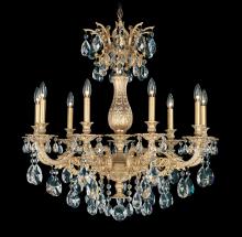 Schonbek 1870 5679-27R - Milano 9 Light 120V Chandelier in Parchment Gold with Radiance Crystal
