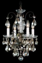 Schonbek 1870 3648-48R - New Orleans 4 Light 120V Chandelier in Antique Silver with Radiance Crystal