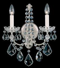 Schonbek 1870 3651-48R - New Orleans 2 Light 120V Wall Sconce in Antique Silver with Radiance Crystal