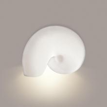 A-19 1103D-1LEDE26-MW - Nautilus Downlight Wall Sconce: Matte White (E26 Base Dimmable LED (Bulb included))