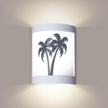 A-19 F200B-WETST-L1 - Twin Palms Wall Sconce: Harness Leather (Wet Sealed Top)