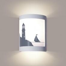 A-19 F200C - Bay Harbor Wall Sconce: Satin White