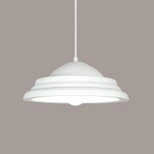 A-19 P101-PO-WCC - Minorca Pendant: Poppy Orange (White Cord & Canopy)
