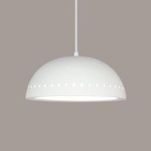 A-19 P306-PO-WCC - Gran Cyprus Pendant: Poppy Orange (White Cord & Canopy)