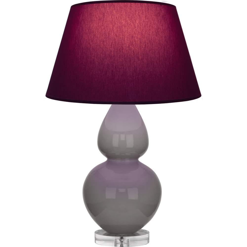 Smokey Taupe Double Gourd Table Lamp