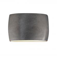Justice Design Group CER-8899-ANTS - Wide ADA Large Oval Wall Sconce - Open Top & Bottom