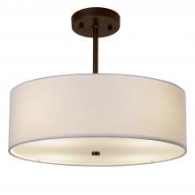 Justice Design Group FAB-9591-WHTE-DBRZ-LED4-2800 - Classic 18” LED Drum Pendant