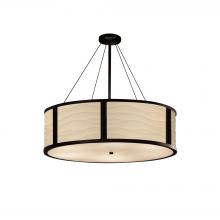 Justice Design Group PNA-9547-WAVE-MBLK-LED6-6000 - Tribeca 48" LED Drum Pendant