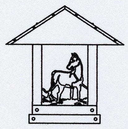 16" Timber Ridge Column Mount With Horse Filigree