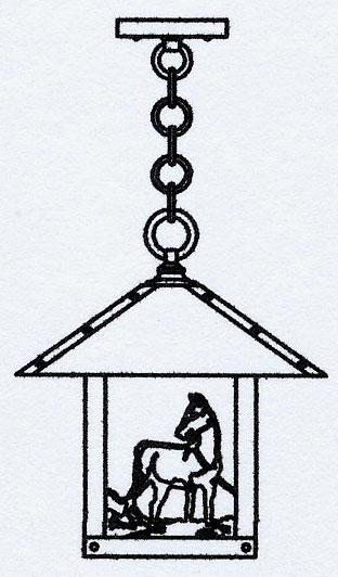 12" Timber Ridge Pendant With Horse Filigree