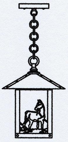9" Timber Ridge Pendant With Horse Filigree