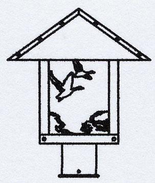 12" Timber Ridge Post Mount With Goose Filigree
