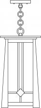 Arroyo Craftsman ABH-9F-BK - 9" Aberdeen pendant