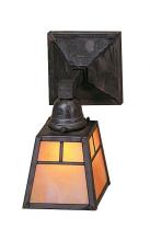 Arroyo Craftsman AS-1TAM-BZ - a-line shade one light sconce with t-bar overlay