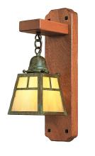Arroyo Craftsman AWS-1TAM-MB - a-line mahogany wood sconce with t-bar overlay