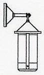 Arroyo Craftsman BB-6LAM-RB - 6" berkeley long body wall mount