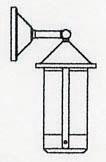 Arroyo Craftsman BB-6LWAM-MB - 6" berkeley long body wall mount - wet rated