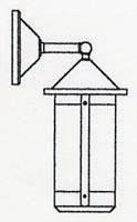 Arroyo Craftsman BB-7LWAM-RB - 7" berkeley long body wall mount - wet rated