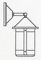 Arroyo Craftsman BB-8WAM-MB - 8" berkeley wall mount - wet rated
