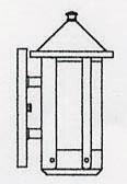 Arroyo Craftsman BS-6LRAM-S - 6" berkeley long body wall sconce with roof